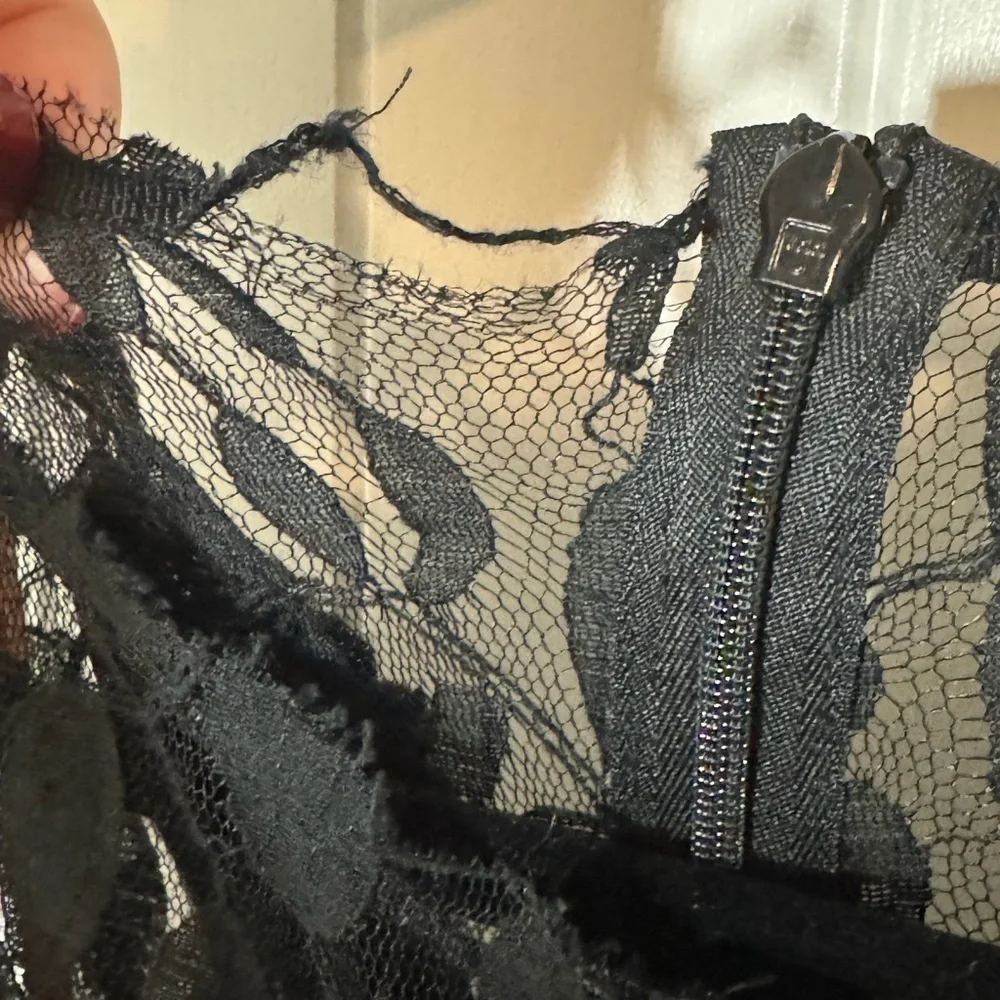 Byron Lars Black Lace Midi Dress
